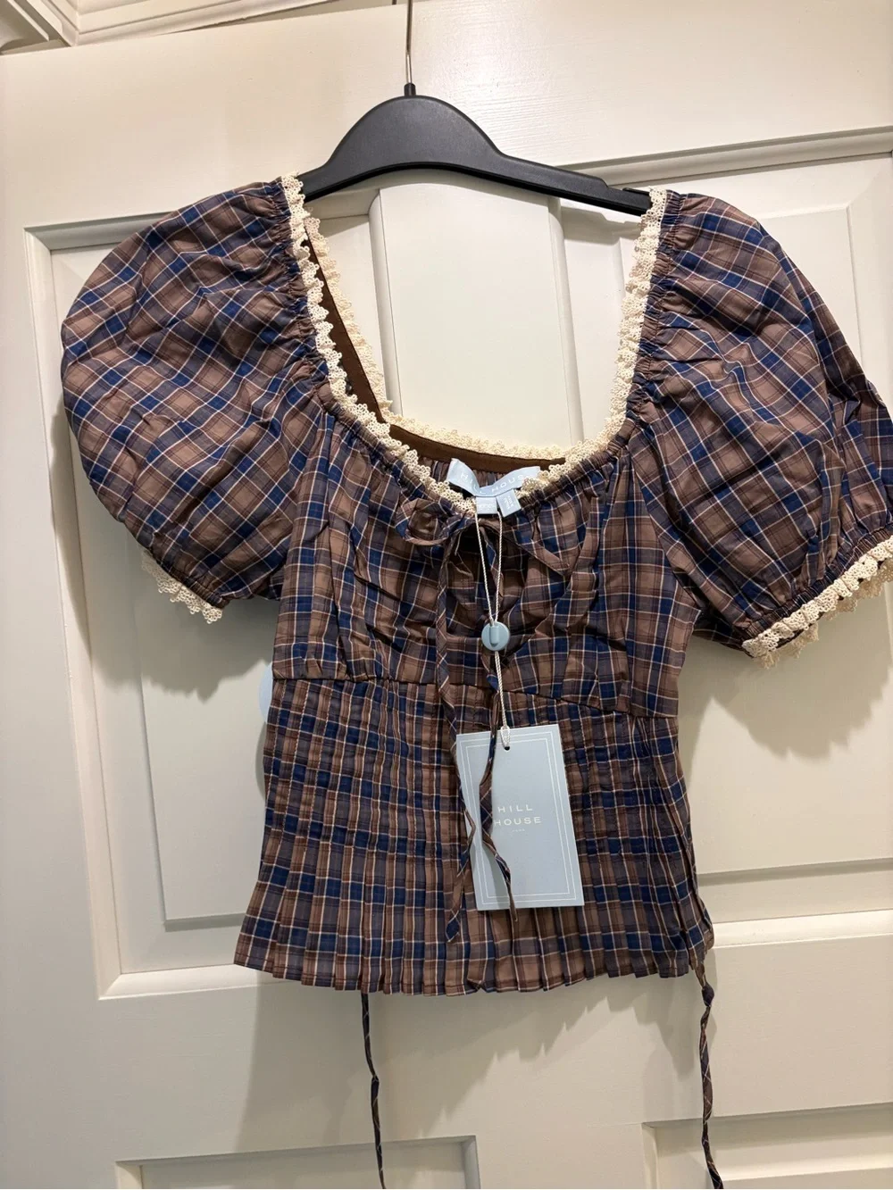 Hill House Spencer Plaid Paulina Top